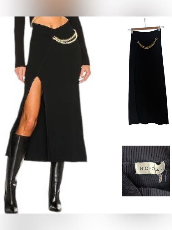 NICHOLAS Dresses & Skirts - Nicholas Gisele Ribbed Chain Midi Skirt